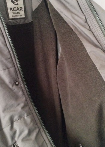 Erkek Çocuk yeşil Düğmeli Mont - Görsel 2