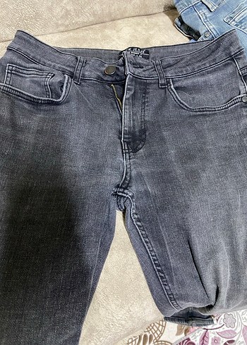 Düğmeli Gri erkek Pantolon - Görsel 3