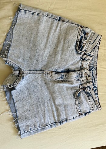Gri Mini Denim Şort