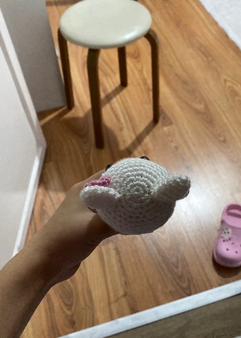 Beden Pembe El Örgüsü Peluş Oyuncak Kedi hello kity