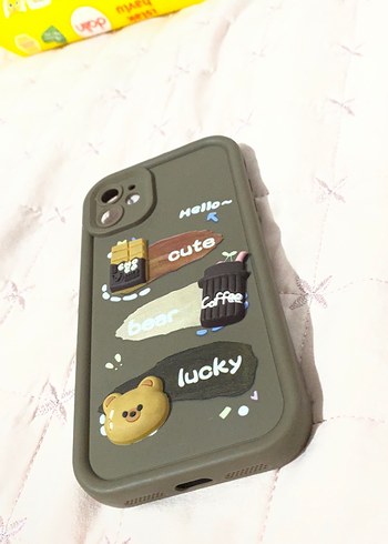 Parlak Efektli Khaki Telefon Kılıfı iPhone 11