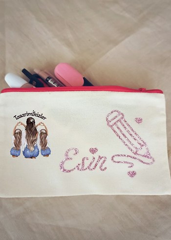 Pembe Baskılı Kalemlik-isime özel - Görsel 2