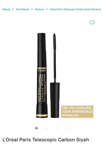 L'Oreal Paris Telescopic Carbon Siyah Maskara