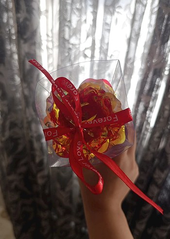 ışıklı yapay kırmızı gül - Görsel 7