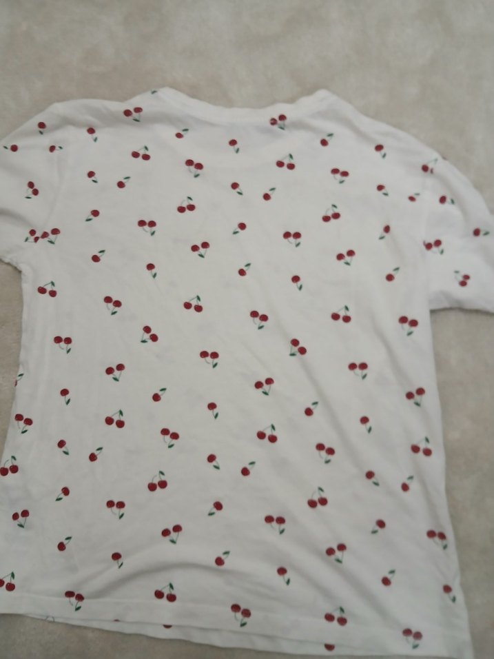 Çocuk Kiraz Desenli Tshirt - Görsel 3