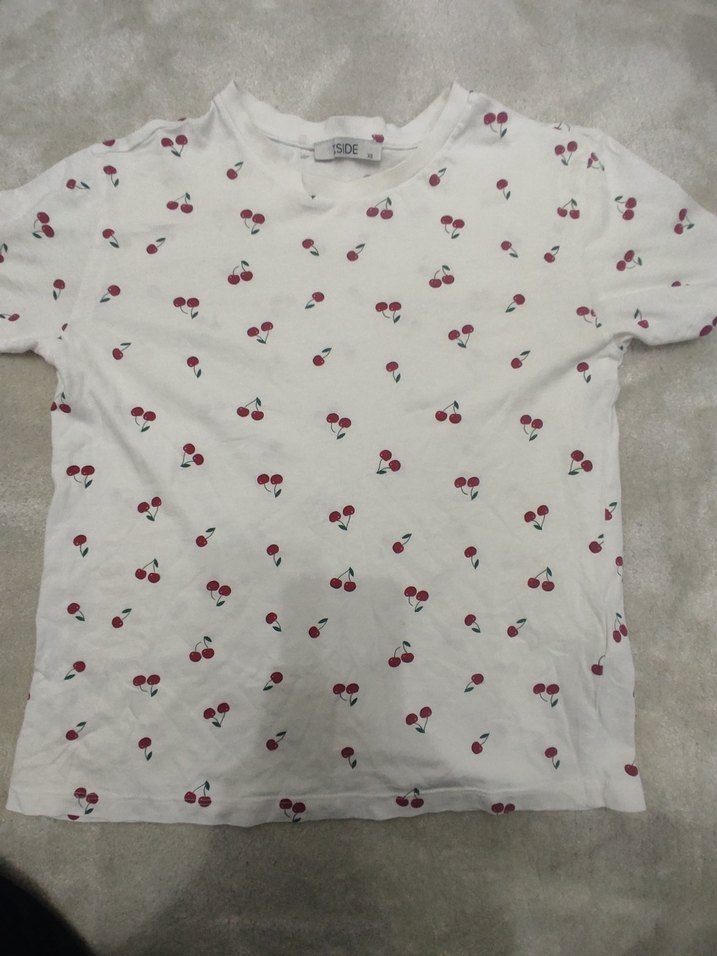 Çocuk Kiraz Desenli Tshirt - Görsel 2