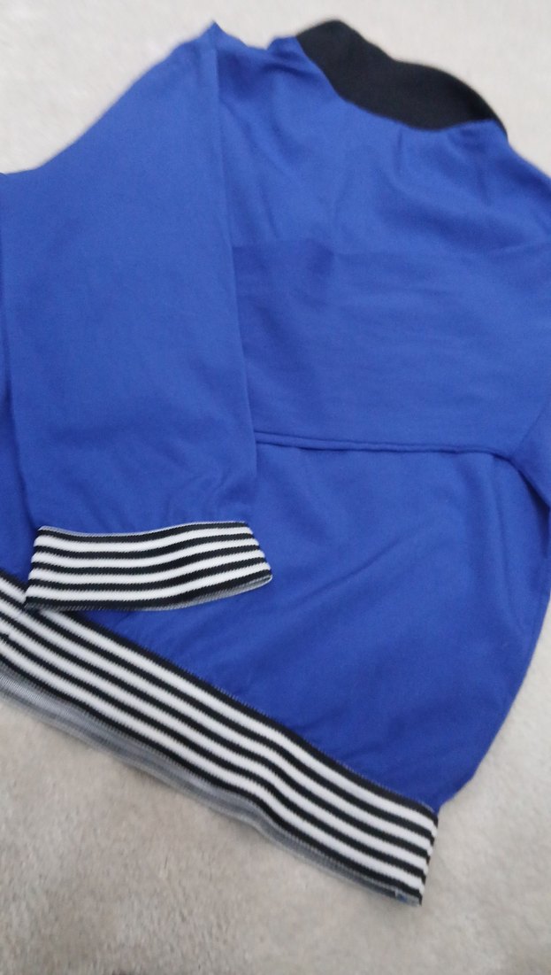 Mavi Uzun Kollu Kız Gömlek - Görsel 4