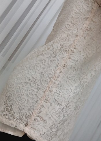 Dantel Detaylı Toz Pembe Mini Elbise - Görsel 4