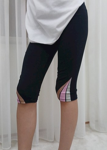 Diz Altı Renkli Desenli Tayt - Görsel 2