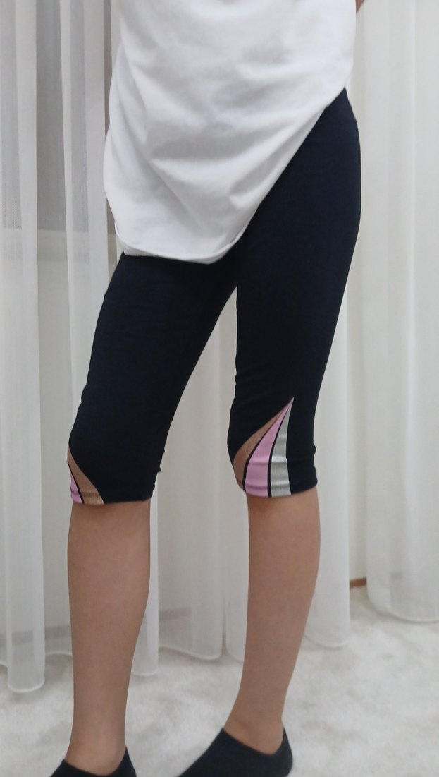 Diz Altı Renkli Desenli Tayt - Görsel 2