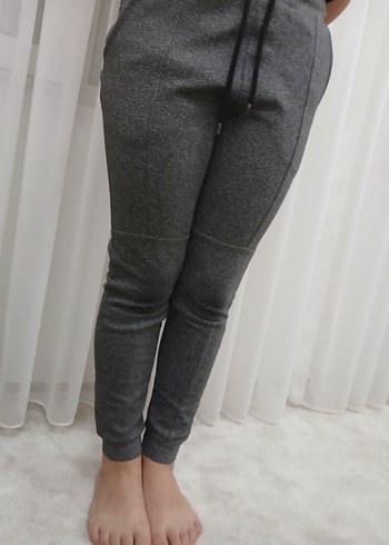 Gri Rahat Kesim Kadın Eşofman Altı - Görsel 5