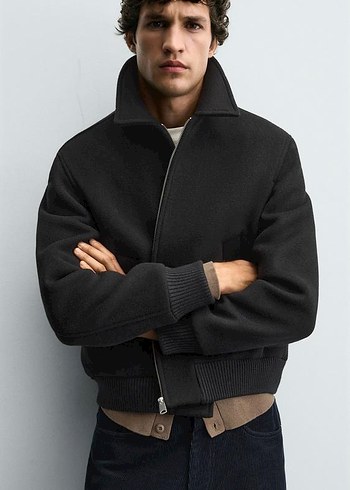 Zara sıfır origins özel seri manteco yünlü ceket L beden - Görsel 3