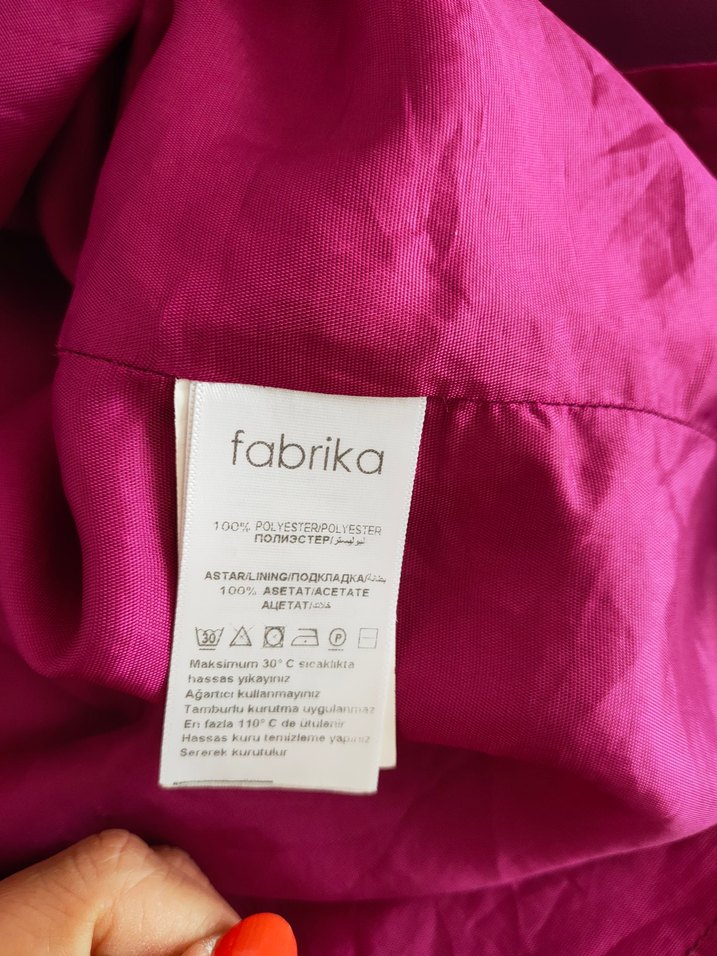 Mor V Yaka Kolsuz Midi Elbise - Görsel 4