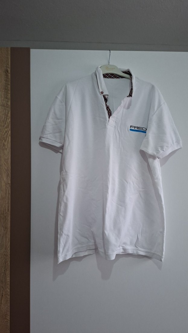 Erkek Beyaz Düğmeli Polo Tişört - Görsel 2