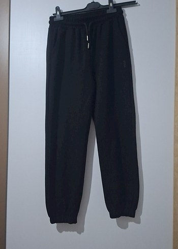 Siyah Rahat Kesim Kadın Eşofman Altı - Görsel 5