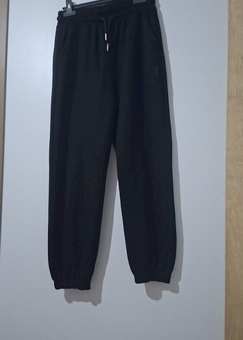 Siyah Rahat Kesim Kadın Eşofman Altı - Görsel 4