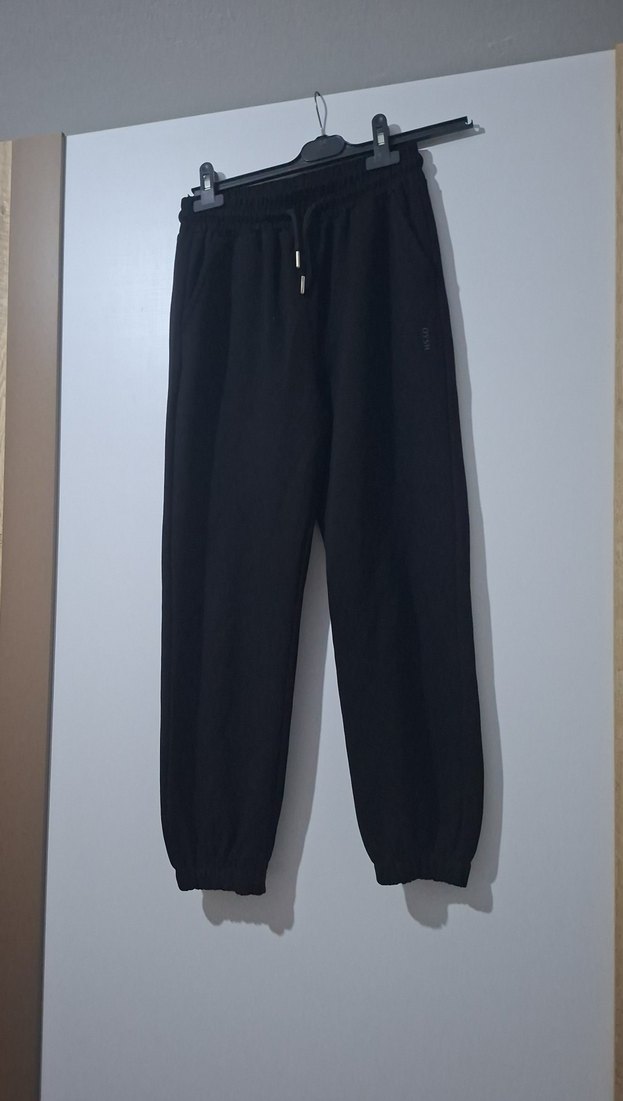 Siyah Rahat Kesim Kadın Eşofman Altı - Görsel 2