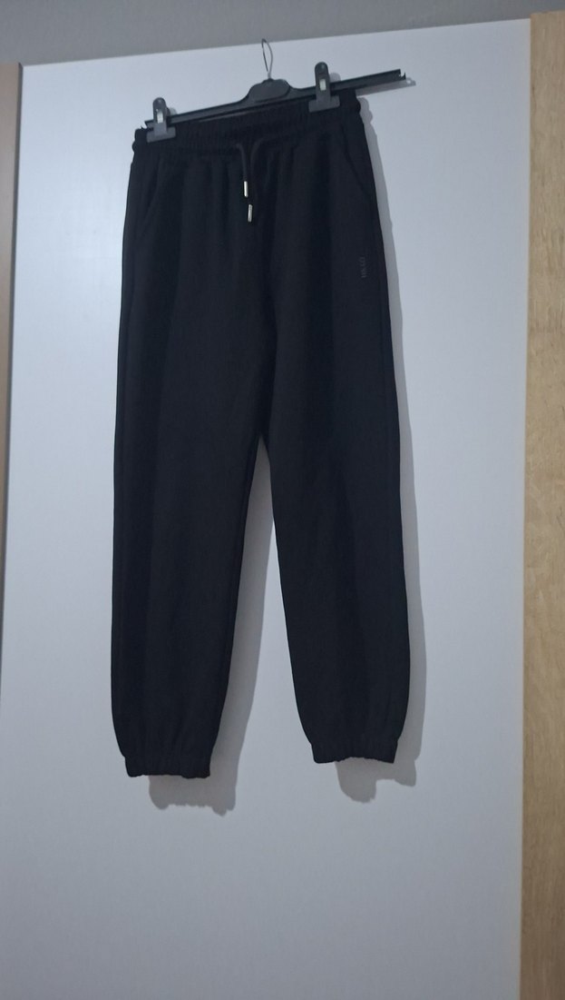 Siyah Rahat Kesim Kadın Eşofman Altı - Görsel 4