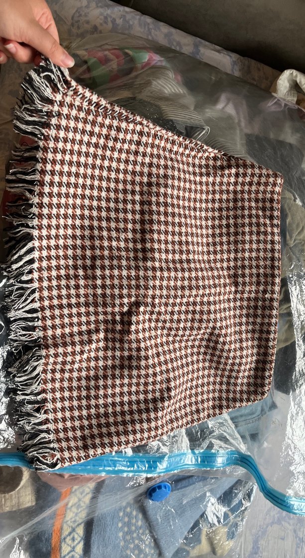 Bohem Tarzı Örgü Kahverengi Midi Etek - Görsel 2