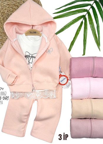 Kız Bebek Nakışlı Kürk Detaylı Tulum Seti - Görsel 6