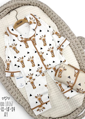 Leopar Desenli Uzun Kollu Hamile Pijama Takımı - Görsel 9