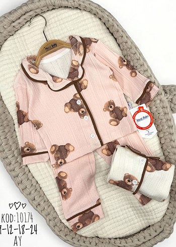 Leopar Desenli Uzun Kollu Hamile Pijama Takımı - Görsel 6