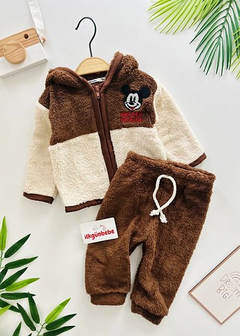 Kahverengi Kürklü Bebek Erkek Tulum ve kız tulumu - Görsel 2