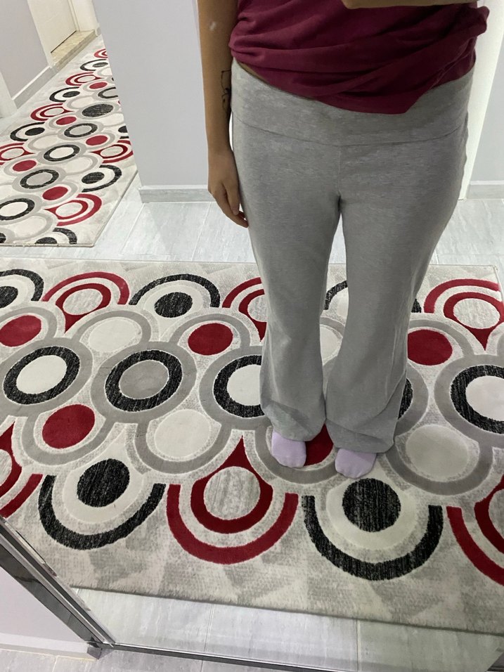 İspanyol paça gri tayt - Görsel 2