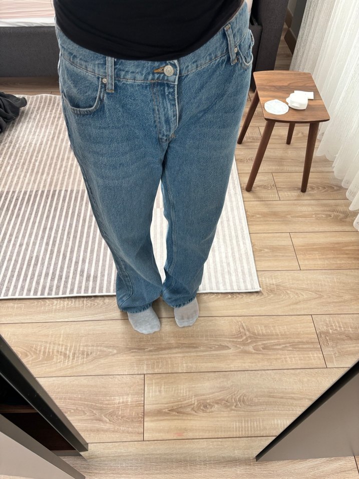 Kadın Mavi Denim Regular Fit Jean - Görsel 3