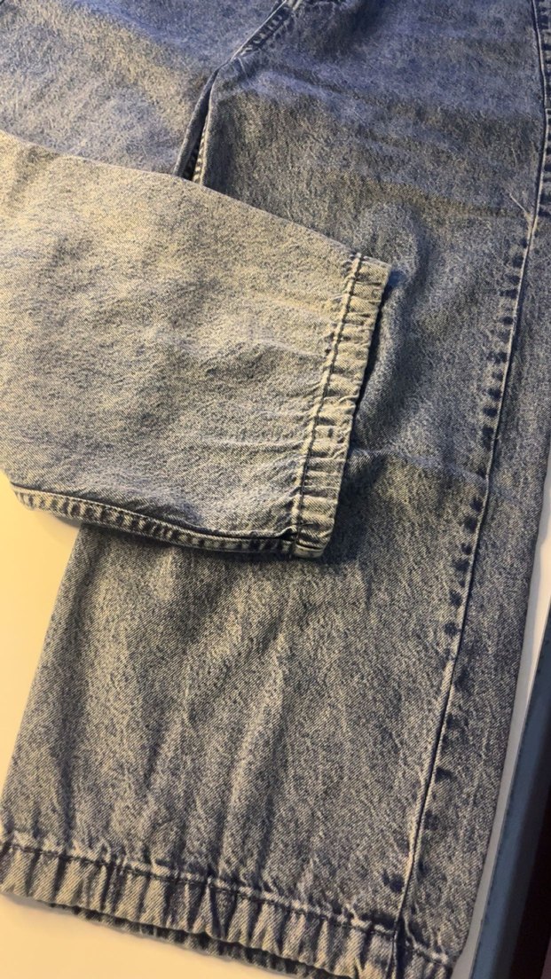 Bol Kesim Midi Denim Kadın Jean - Görsel 3