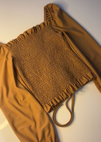 Kadın Kahverengi Renkli Rüzgarlık Bluz - Görsel 3