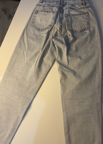 Gri Kadın Salaş Midi Denim Pantolon - Görsel 4