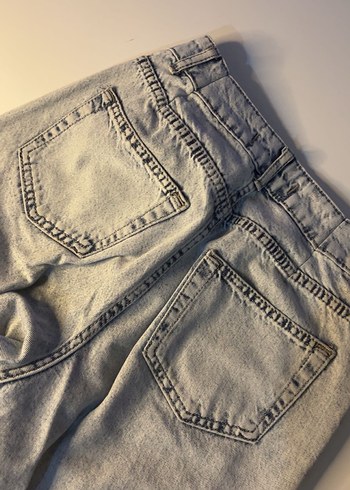 Gri Kadın Salaş Midi Denim Pantolon - Görsel 3