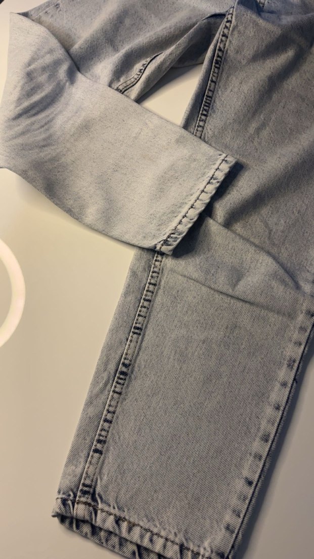 Gri Kadın Salaş Midi Denim Pantolon - Görsel 2