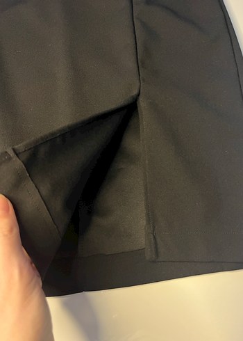 Drapeli V Yaka Siyah Hamile Bluzu - Görsel 7