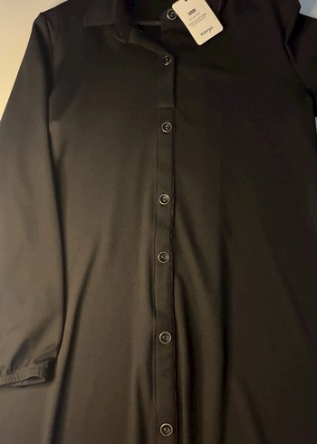 Kemerli gömlek elbise - Görsel 5