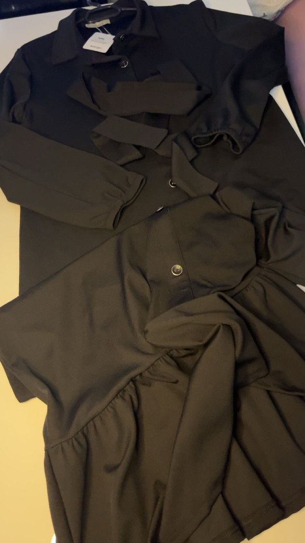 Kemerli gömlek elbise - Görsel 2