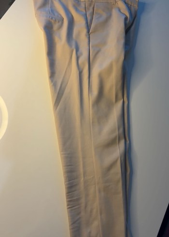 Bej Kadın Kumaş Pantolon - Ofis Şıklığı - Görsel 2