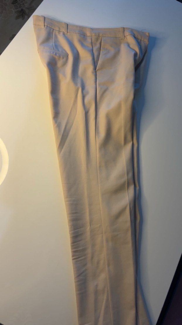 Bej Kadın Kumaş Pantolon - Ofis Şıklığı - Görsel 2