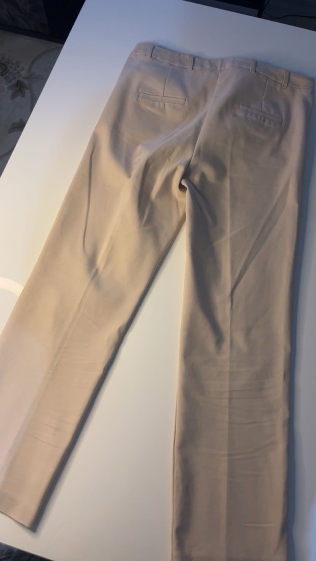 Bej Kadın Kumaş Pantolon - Ofis Şıklığı - Görsel 3