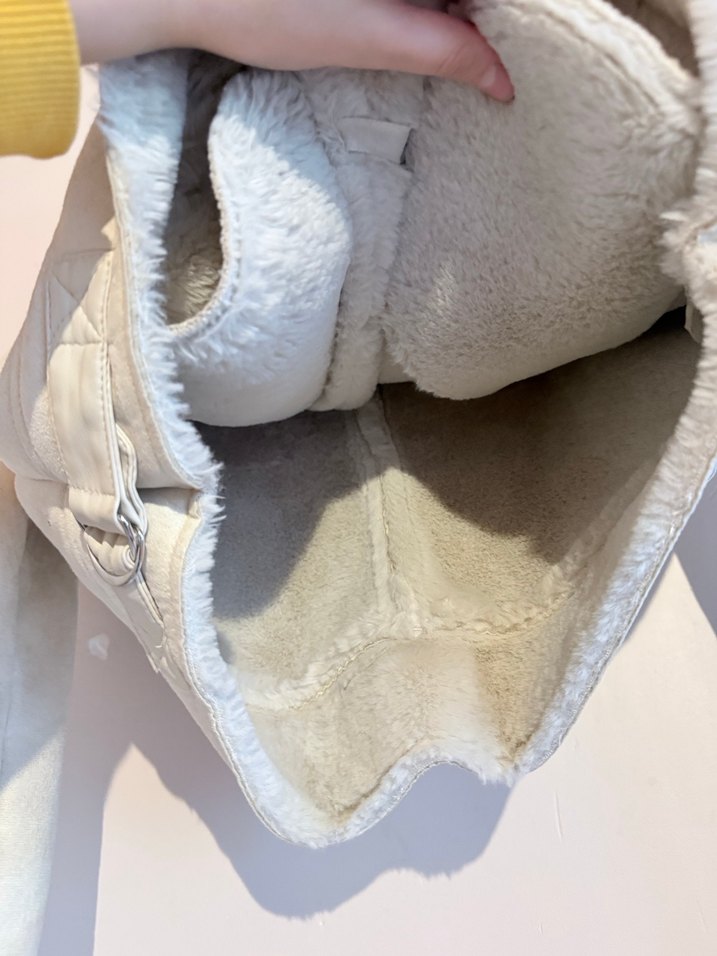 Stradivarius Kadın Kürklü ceket mont - Görsel 4