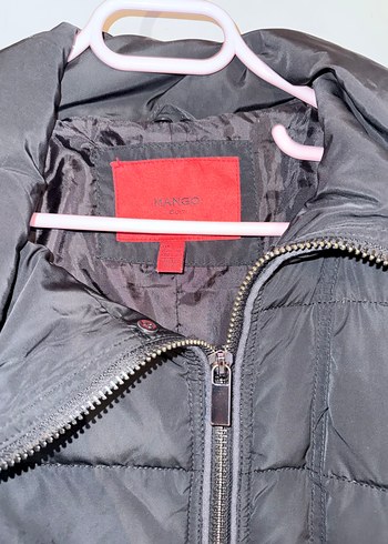 Fermuarlı Siyah Kadın Midi Mont MANGO MARKA - Görsel 2