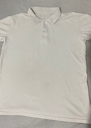 Beyaz Kısa Kollu Polo Tişört