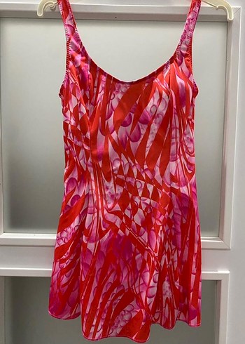 Pembe Batik Desenli Mini Mayo