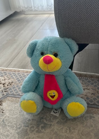 Beden Renkli Kravatlı Mavi Peluş Ayıcık