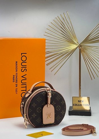 Louis Vuitton Kahverengi Deri Tokalı Yuvarlak Kadın Çanta A+ Kaliteli ürün