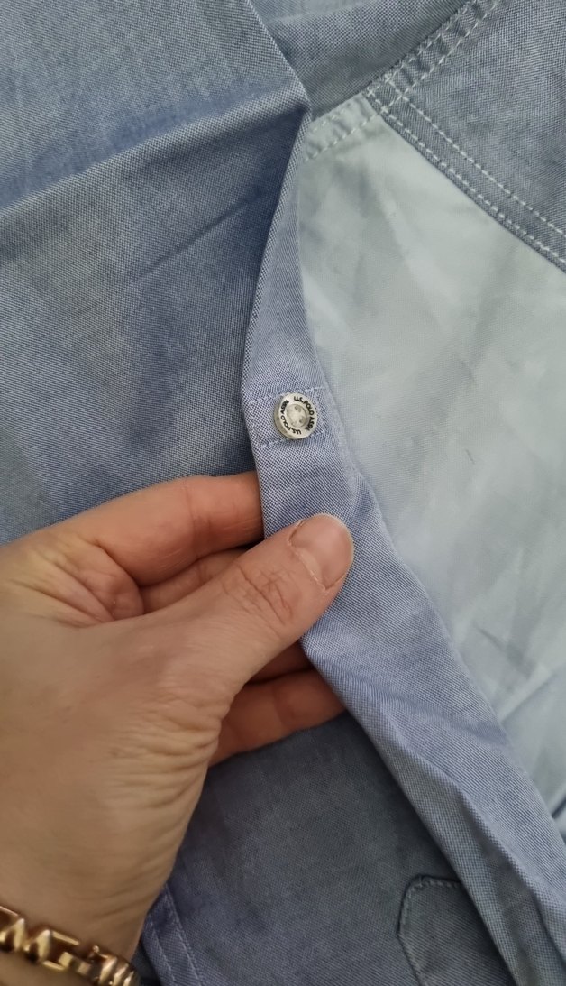 Gri Denim Erkek Uzun Kollu Gömlek - Görsel 3