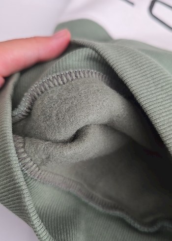 4 Yaş Beden Erkek Çocuk Haki Loose Fit Sweatshirt ve Eşofman