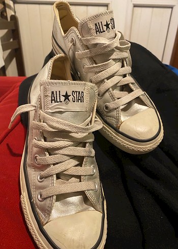 Converse Gri Beyaz All Star Kadın Spor Ayakkabı