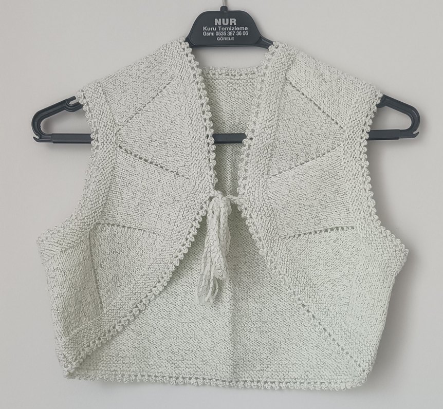 3-5 Yaş Kız Çocuk Örgü Bolero - Görsel 2
